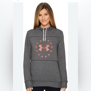 Under Armour Charcoal Gray Logo Oversized Athletic Active wear Cozy Hoodie
